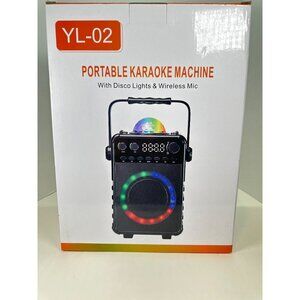 Portable Karaoke Machine YL-02 With Disco Lights & Wireless Microphone